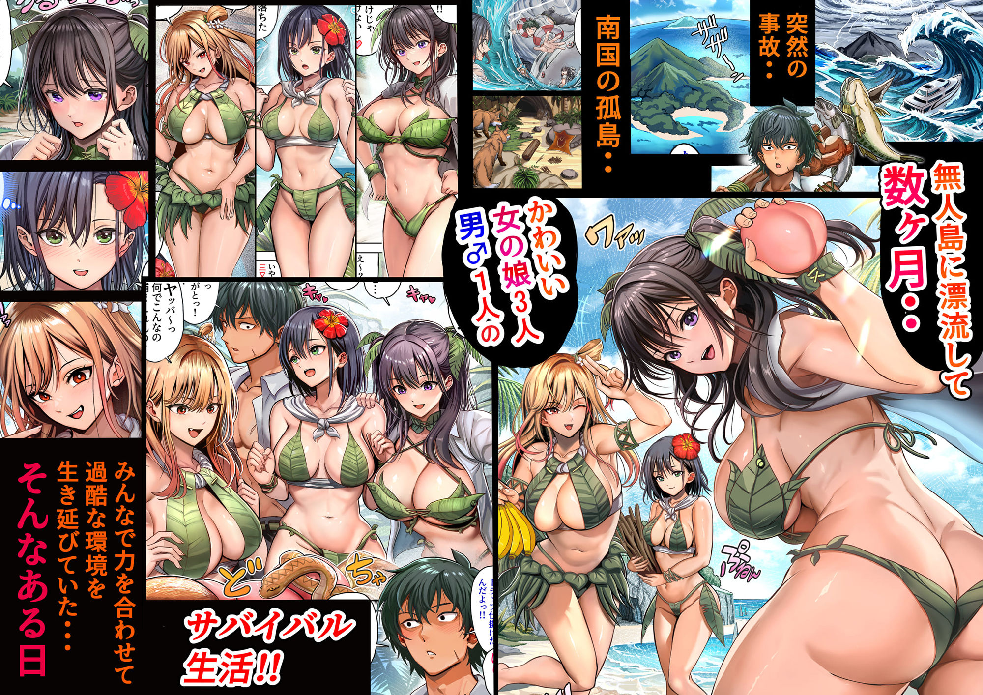 無人島遭難ハーレム｜ホケキヨカーニバル