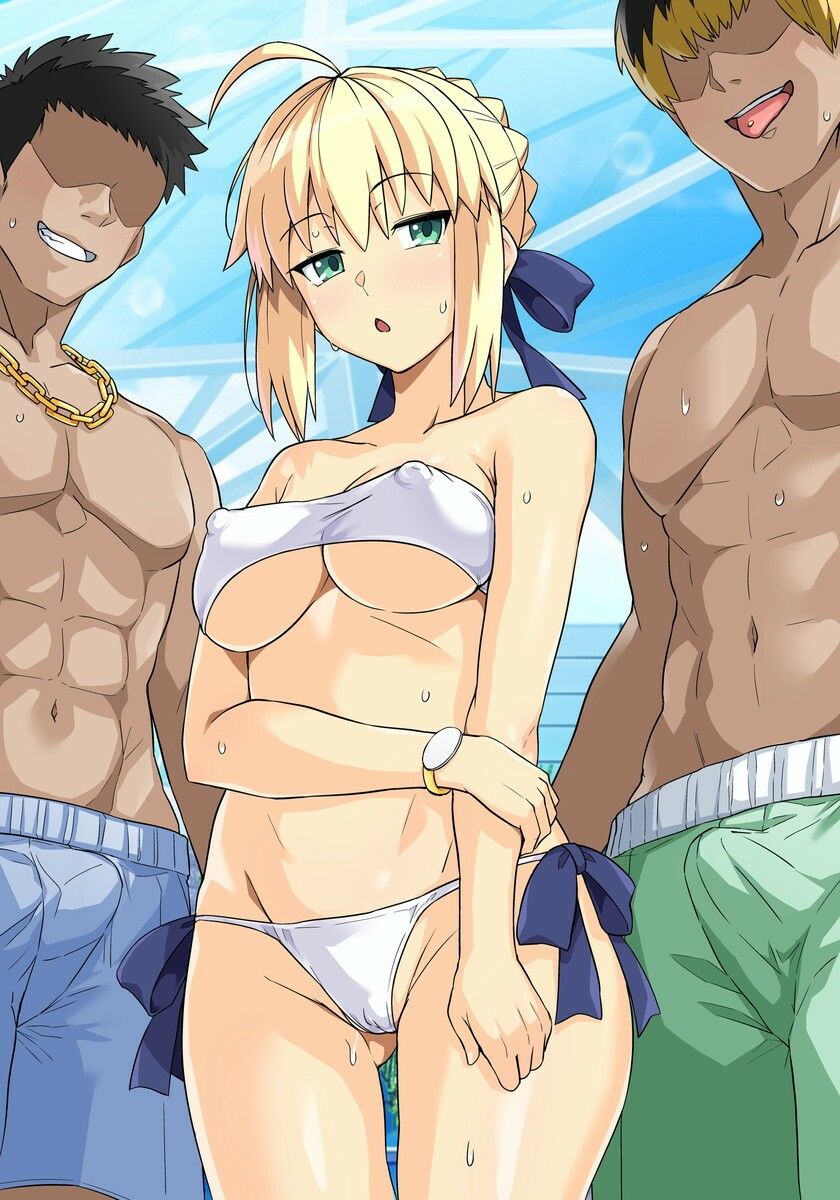 セイバーさん ヤリモクナンパ待ち プール編 （おまけミニCG集つき）｜haruhisky