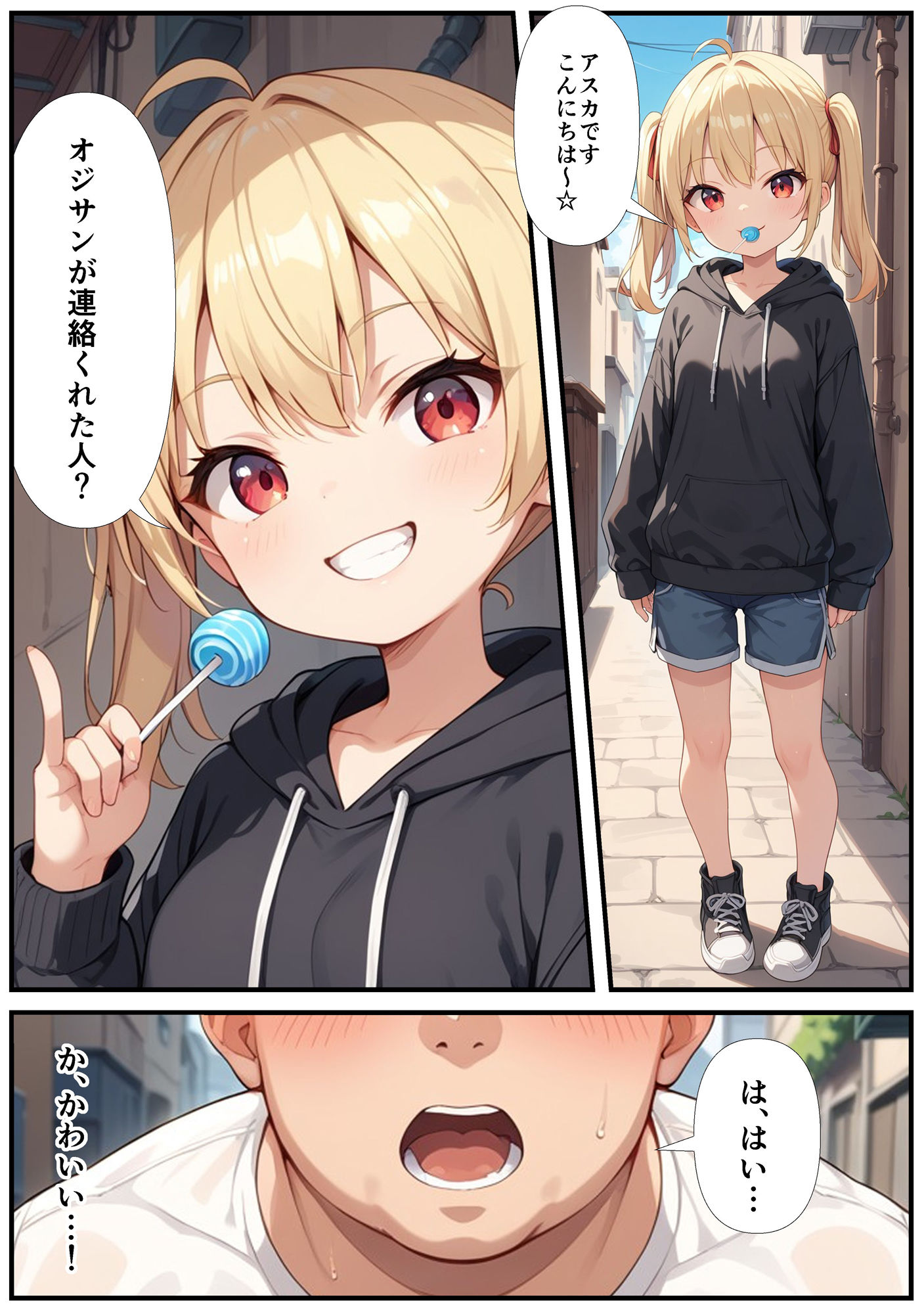 童貞オジサンとナマイキ小娘｜猫パンチ