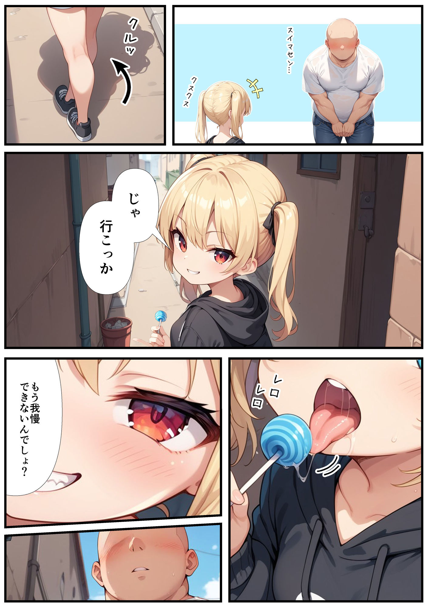 童貞オジサンとナマイキ小娘｜猫パンチ