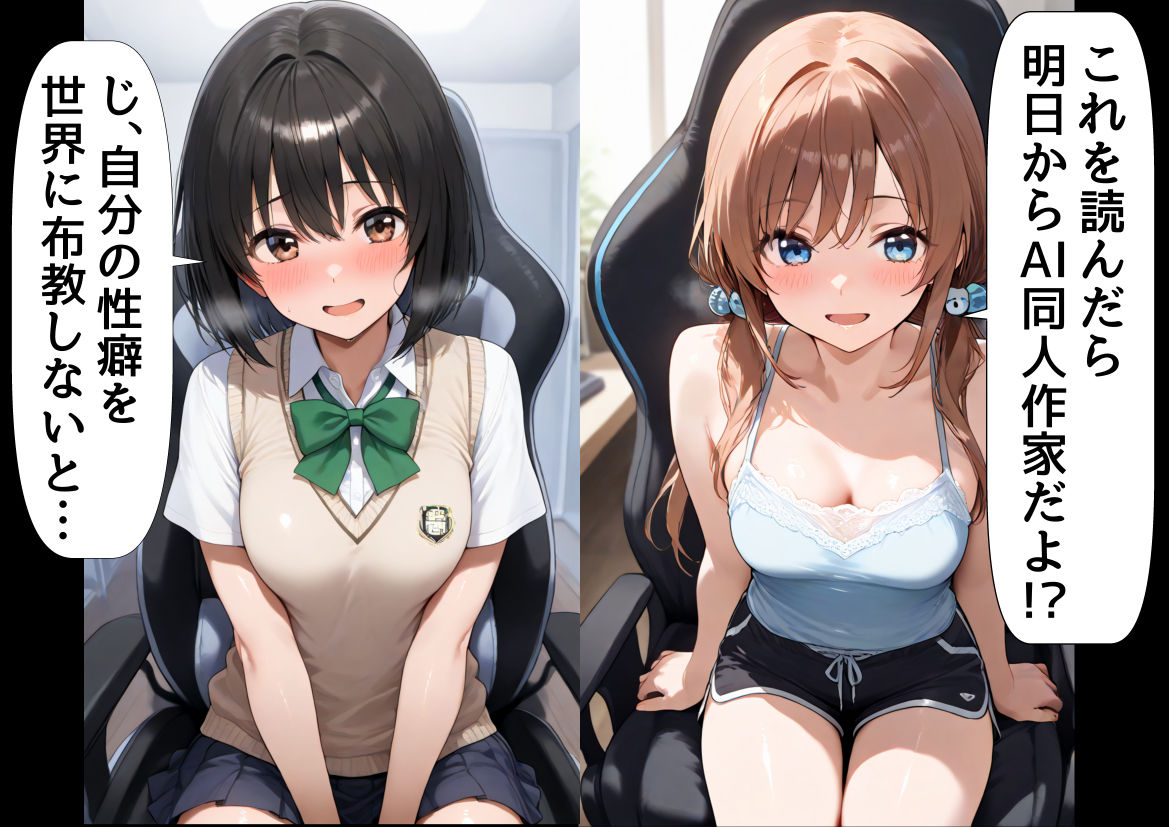 妹＆妹の親友と、エッチな同人誌を一緒に作った結果｜【制服＆アニメ】大好き商店（byハマダ殿下）