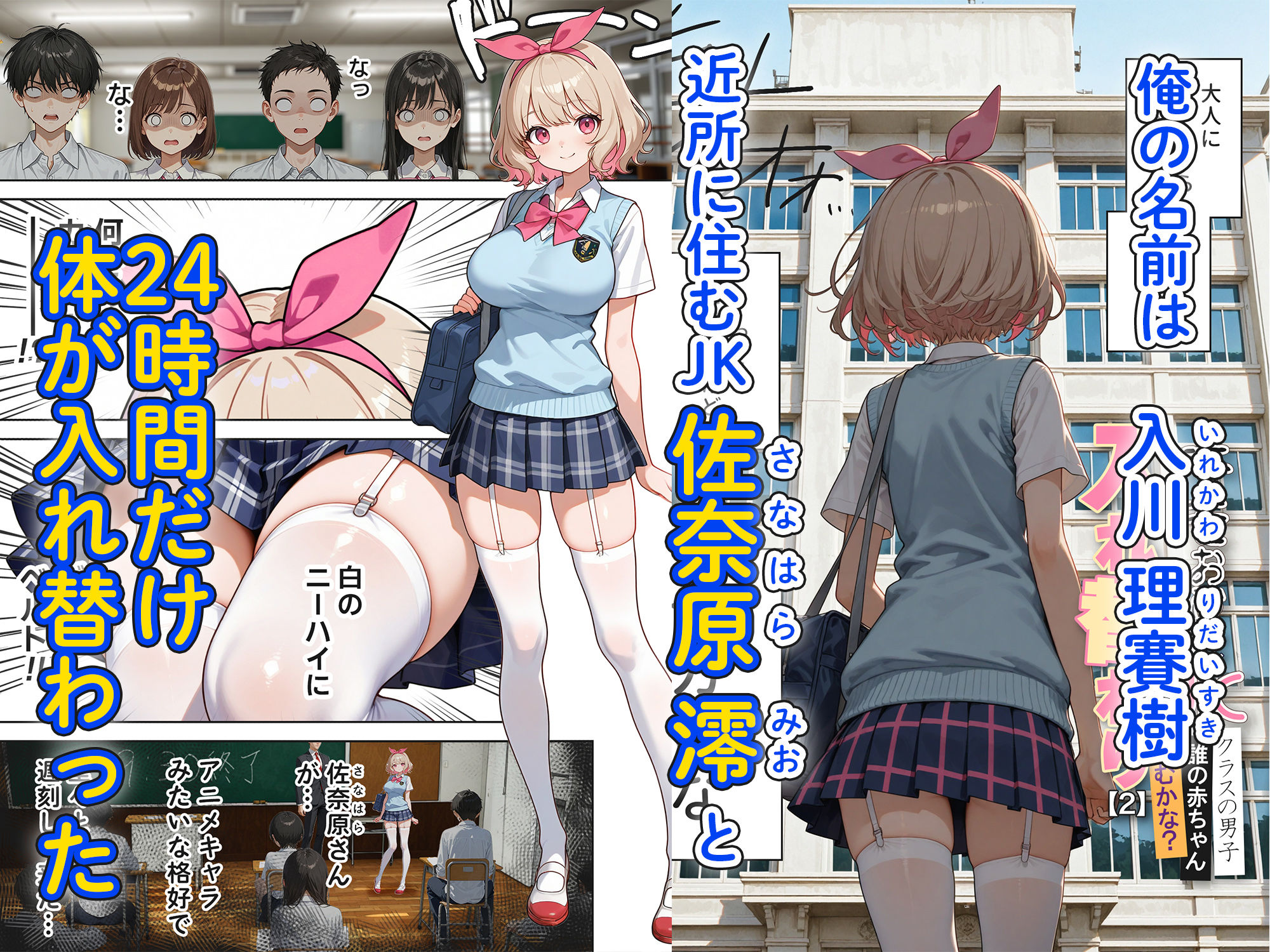 キモおじ⇔JK入れ替わり【2】クラスの男子誰の赤ちゃん孕むかな?|筋肉AI キモおじ⇔JK入れ替わり【2】クラスの男子誰の赤ちゃん孕むかな?|筋肉AI