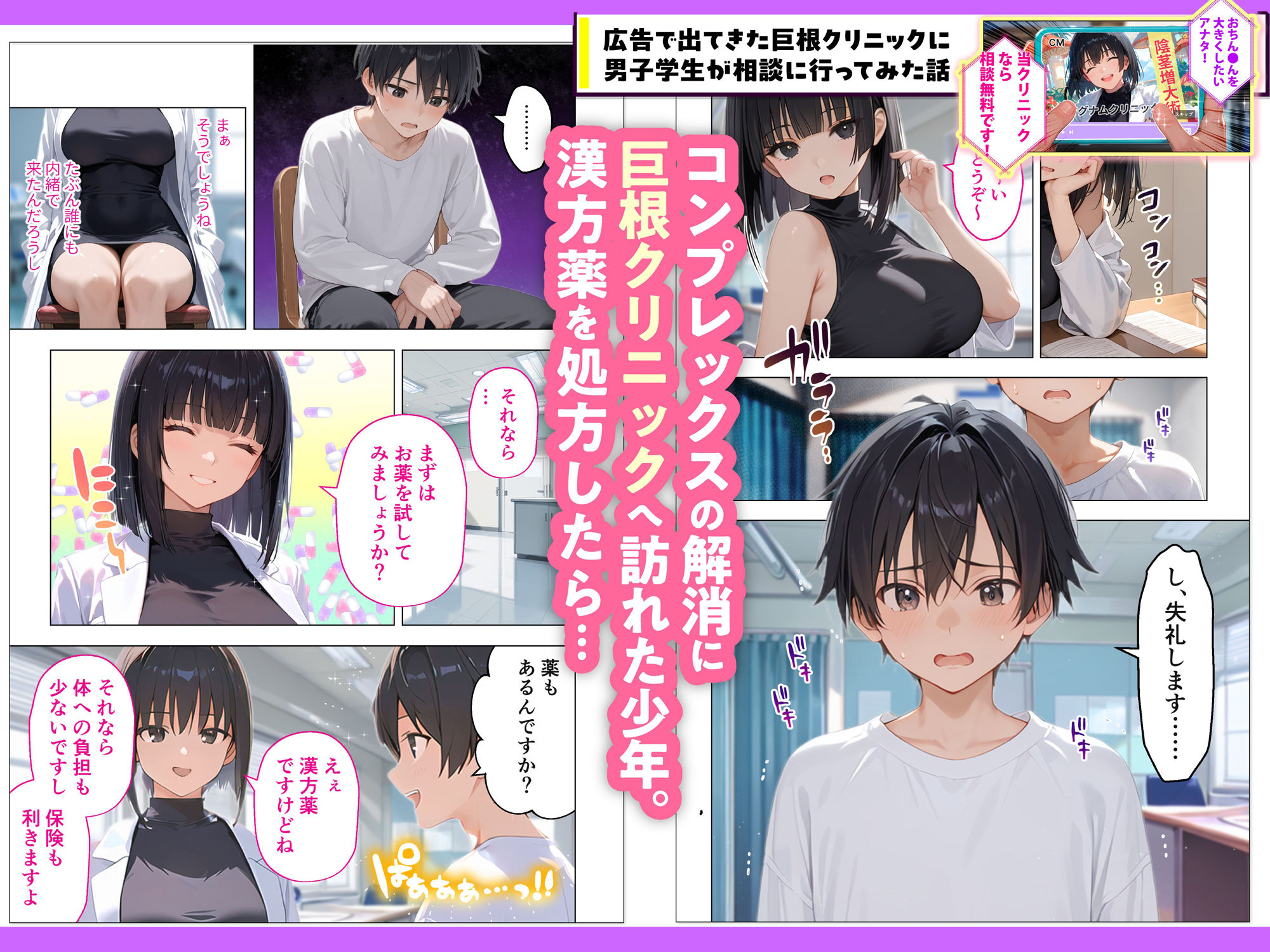 広告で出てきた巨根クリニックに男子学生が相談に行ってみた話｜COMICアイル
