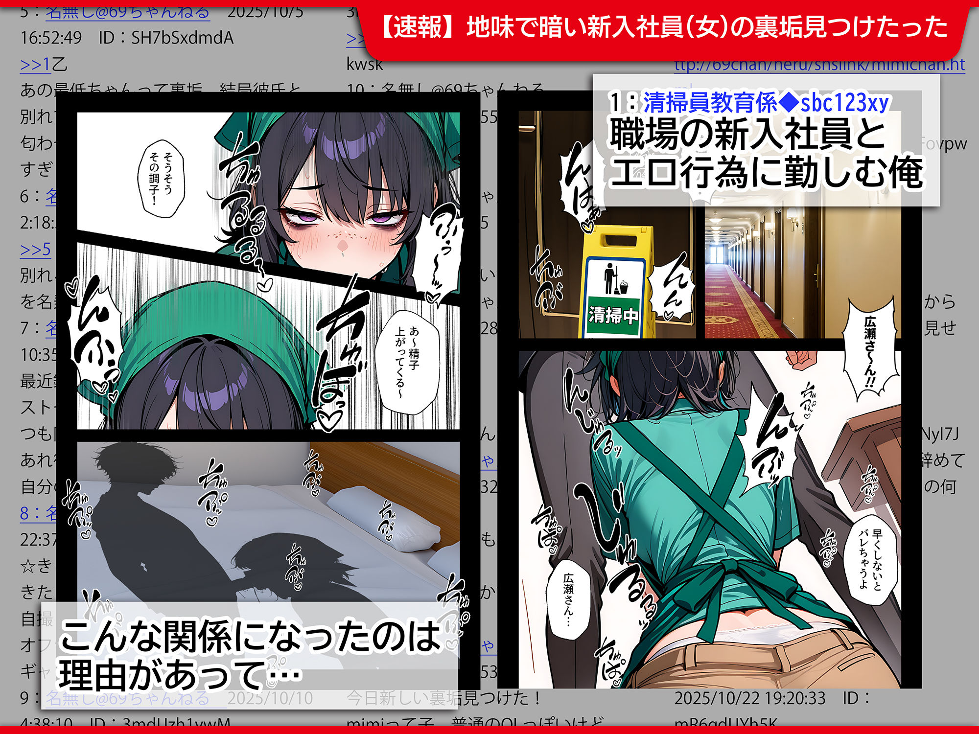 地味でブスだと思ってた新人清掃員の裏垢特定 粘着SEXで彼氏と別れさせた物語|69ちゃんねる 地味でブスだと思ってた新人清掃員の裏垢特定 粘着SEXで彼氏と別れさせた物語|69ちゃんねる