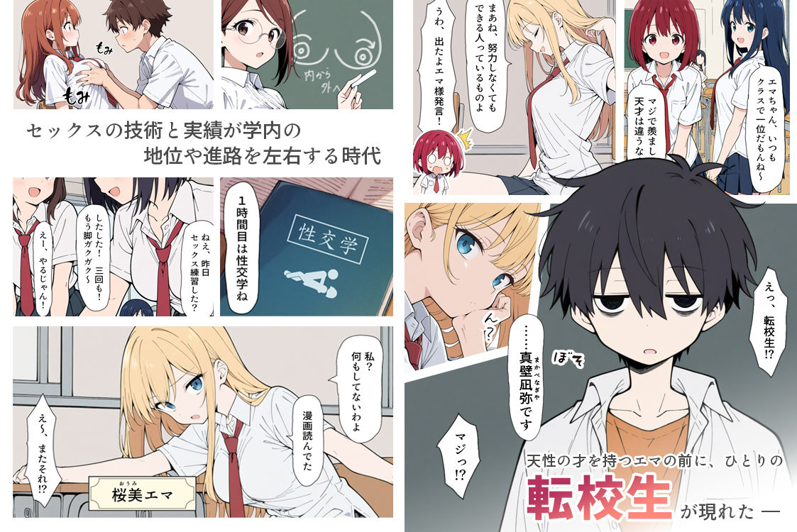陰キャ転校生はセックス最強 - クラス代表の座を奪われた私 -｜こっとろん