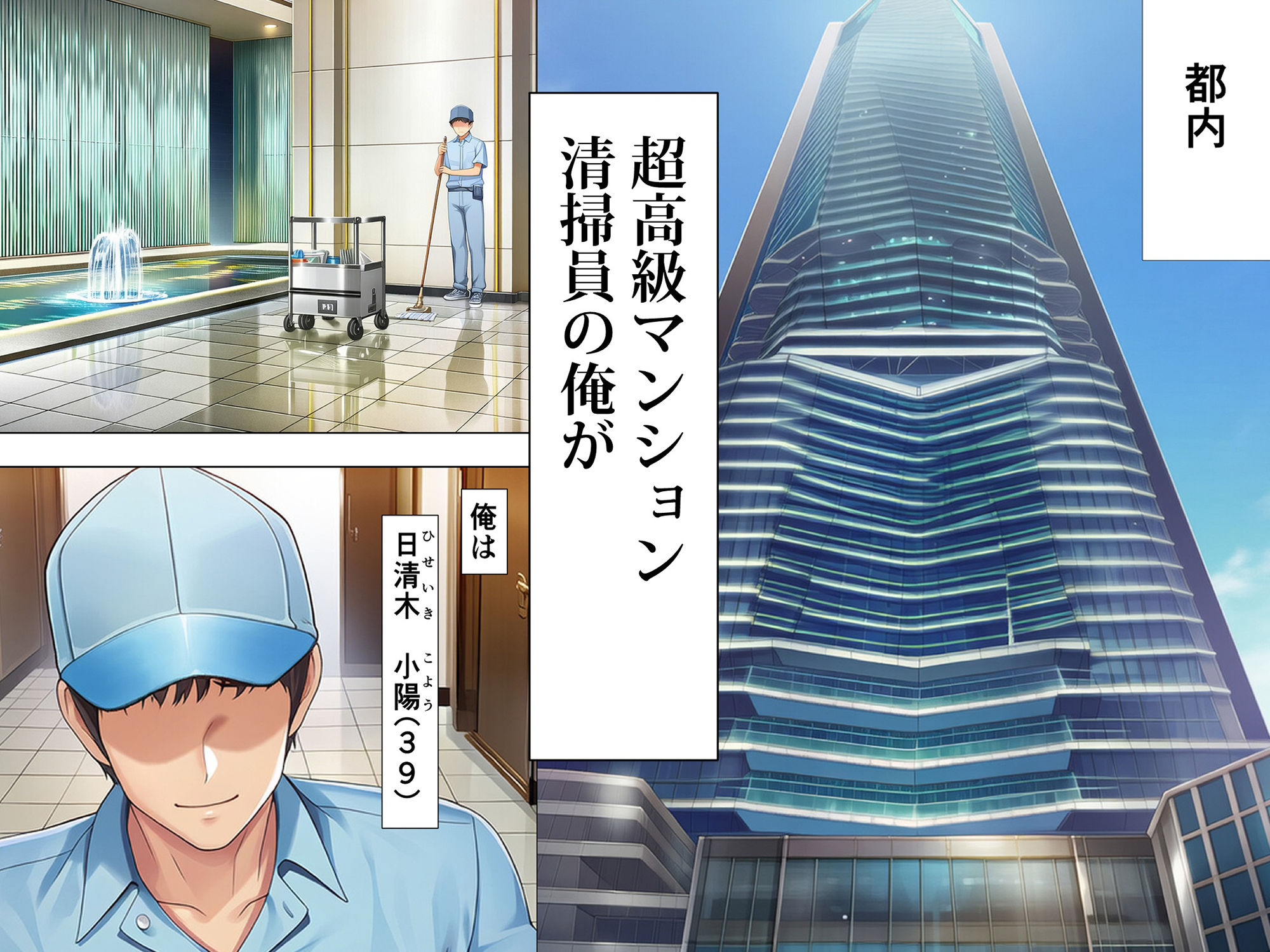 超高級マンション清掃員の俺、仕事ついでにハイスペ美人居住者たちの愚痴を聞いていたら完全合意の中出しハーレム生活を送ってしまう｜紫チクビン